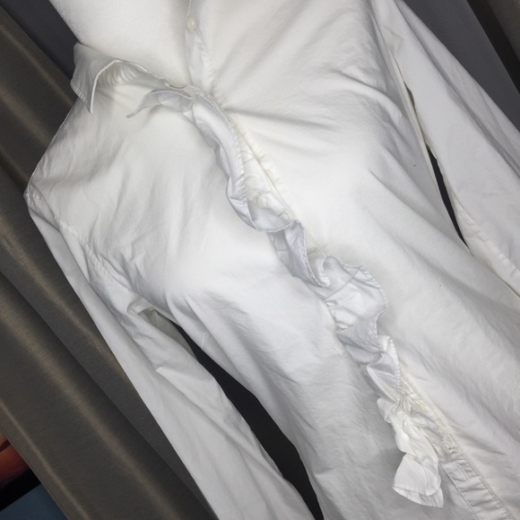 SOLD***Banana Republic Riley Ruffle Button Down - Picture 2 of 7